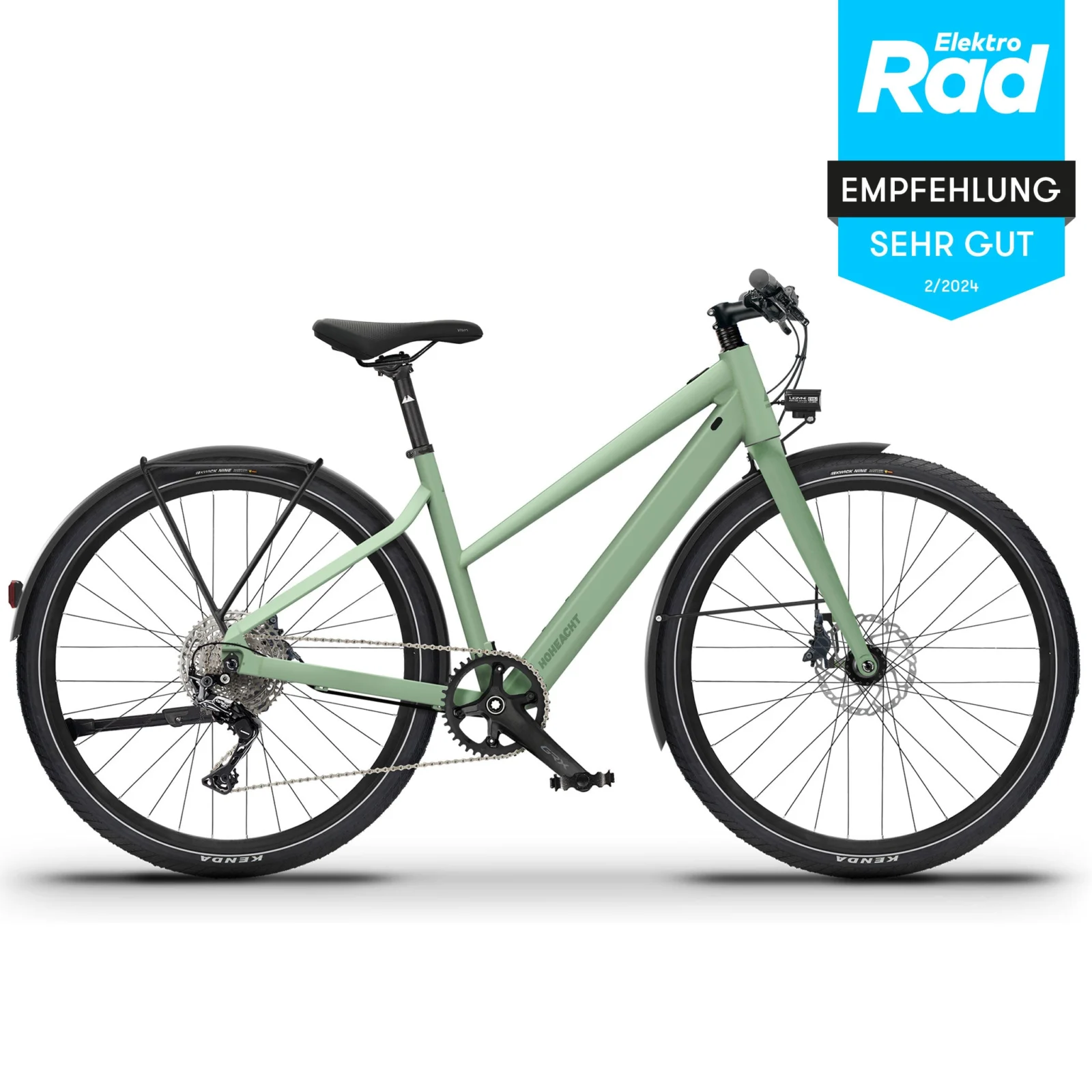 HoheAcht LUMO Tereno Trapez e-bike in de kleur mintgroen